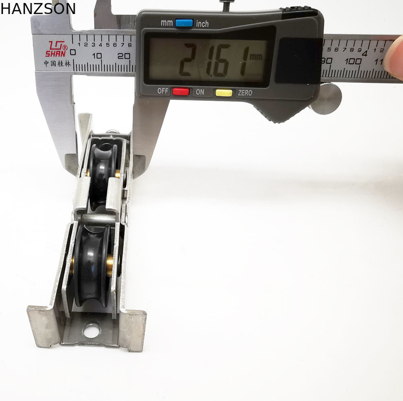 Naylon kaydırma kapı ruloları 21 * 20 Ağır Güçlü Paslanmaz Çelik Pencere Tekerlek Çarkı